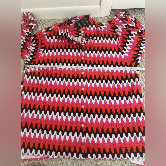 VILAGALLO SARA SHIRT MULTICOLOUR POINT WAVES PRINT size 42 - Picture 9 of 12